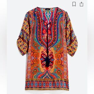 Worn once! Tolani silk tunic dress size small stitch fix